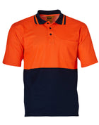 Hi Vis TrueDry Cotton Back S/S Safety Polo (Mens)