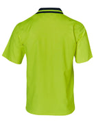 Hi Vis TrueDry Cotton Back S/S Safety Polo (Mens)