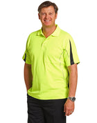 Hi Vis TrueDry Cotton Back Polo with Reflective Piping (Mens)