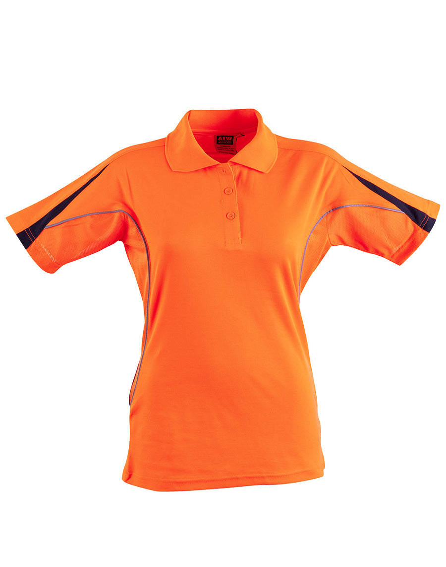 Hi Vis TrueDry Cotton Back Polo with Reflective Piping (Ladies)