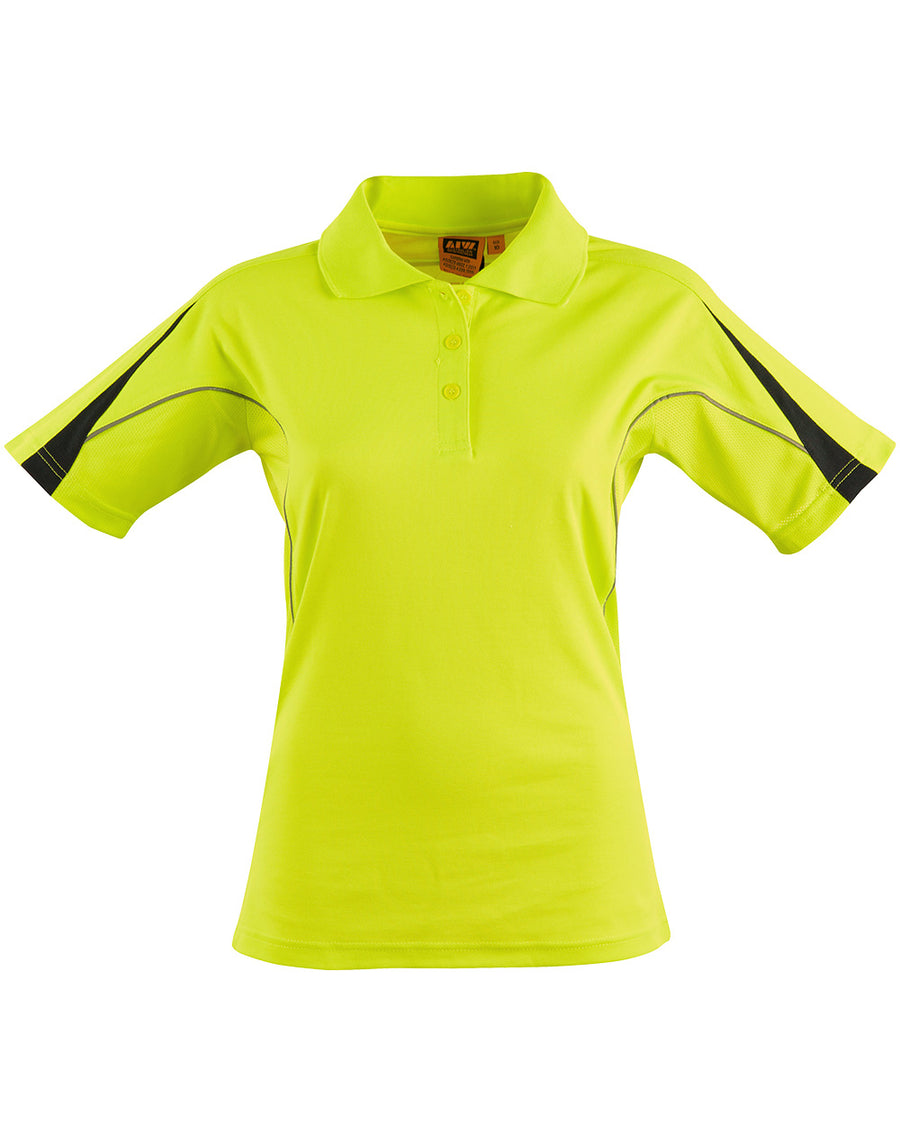 Hi Vis TrueDry Cotton Back Polo with Reflective Piping (Ladies)