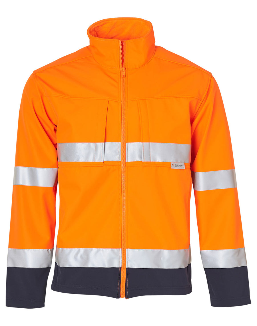 Hi Vis Two Tone Softshell Jacket with 3M Reflective Tapes