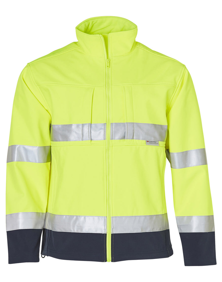 Hi-Vis Softshell Waterproof Fleece Lined Safety Jacket with