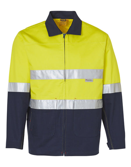 High Visibility Cotton Jacket With 3M Reflective Tapes
