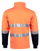 Hi Vis  Cotton Fleece Two Tone  Sweat with Chest Pocket & 3M Reflective Tapes
