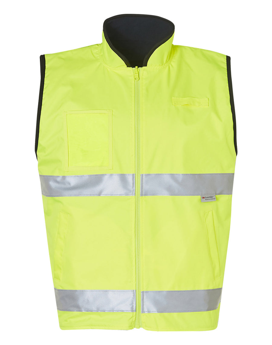 Hi Vis Polar Fleece Lining Safety Vest With 3M Tapes