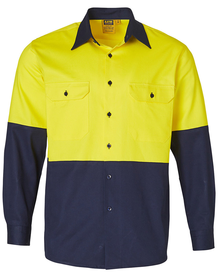 AIW SW54 High Visibility Long Sleeve Work Shirts (Mens)