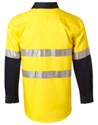 Hi Vis 190gsm Cotton Drill Safety L/S Shirt with Reflective 3M Tapes (Mens)