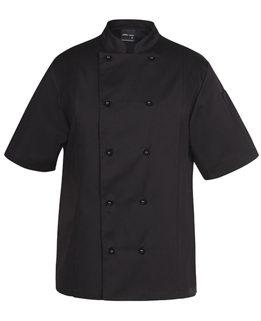 ACTIV EMBROIDERY DESIGNS. UNIFORMS. VENTED CHEF'S SHORT SLEEVE JACKET. MENS.