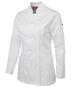 ACTIV EMBROIDERY DESIGNS. UNIFORMS. LONG SLEEVE CHEF'S JACKET. LADIES.