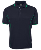 ACTIV EMBROIDERY DESIGNS. UNIFORMS. SHORT SLEEVE PIPING POLO. MENS. 