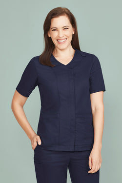 Parks Womens Zip Front Crossover Scrub Top