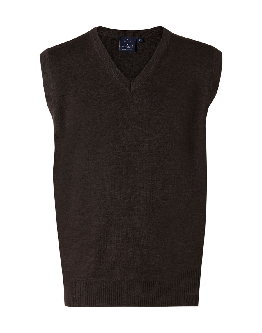 Unisex Wool/ Acrylic V-Neck Vest