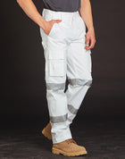 White Safety Pants With Biomotion Tape Configuration