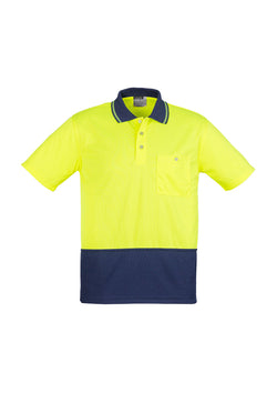 ACTIV EMBROIDERY DESIGNS, SYZMIK WORKWEAR, Unisex Hi Vis Basic Spliced Polo - Short Sleeve