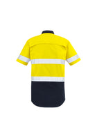 ACTIV EMBROIDERY DESIGNS. UNIFORMS. RUGGED COOLING TAPED HI VIS SPLICED SHORT SLEEVE MENS.