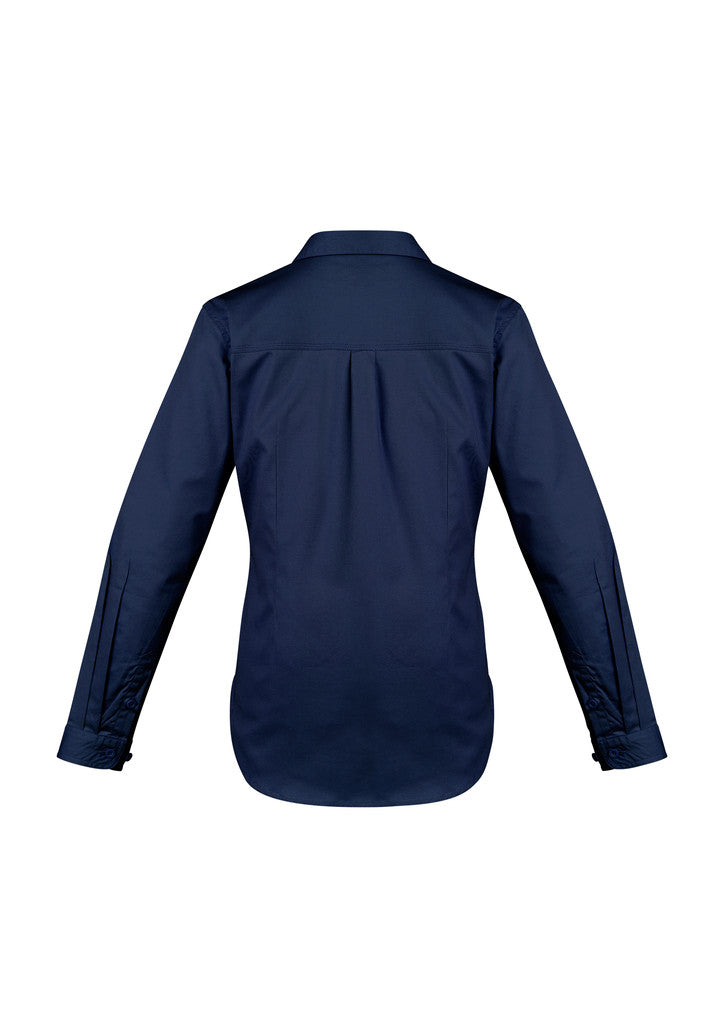 ACTIV EMBROIDERY DESIGNS. UNIFORMS. LIGHTWEIGHT TRADIE SHIRT LONG SLEEVE. LADIES. 